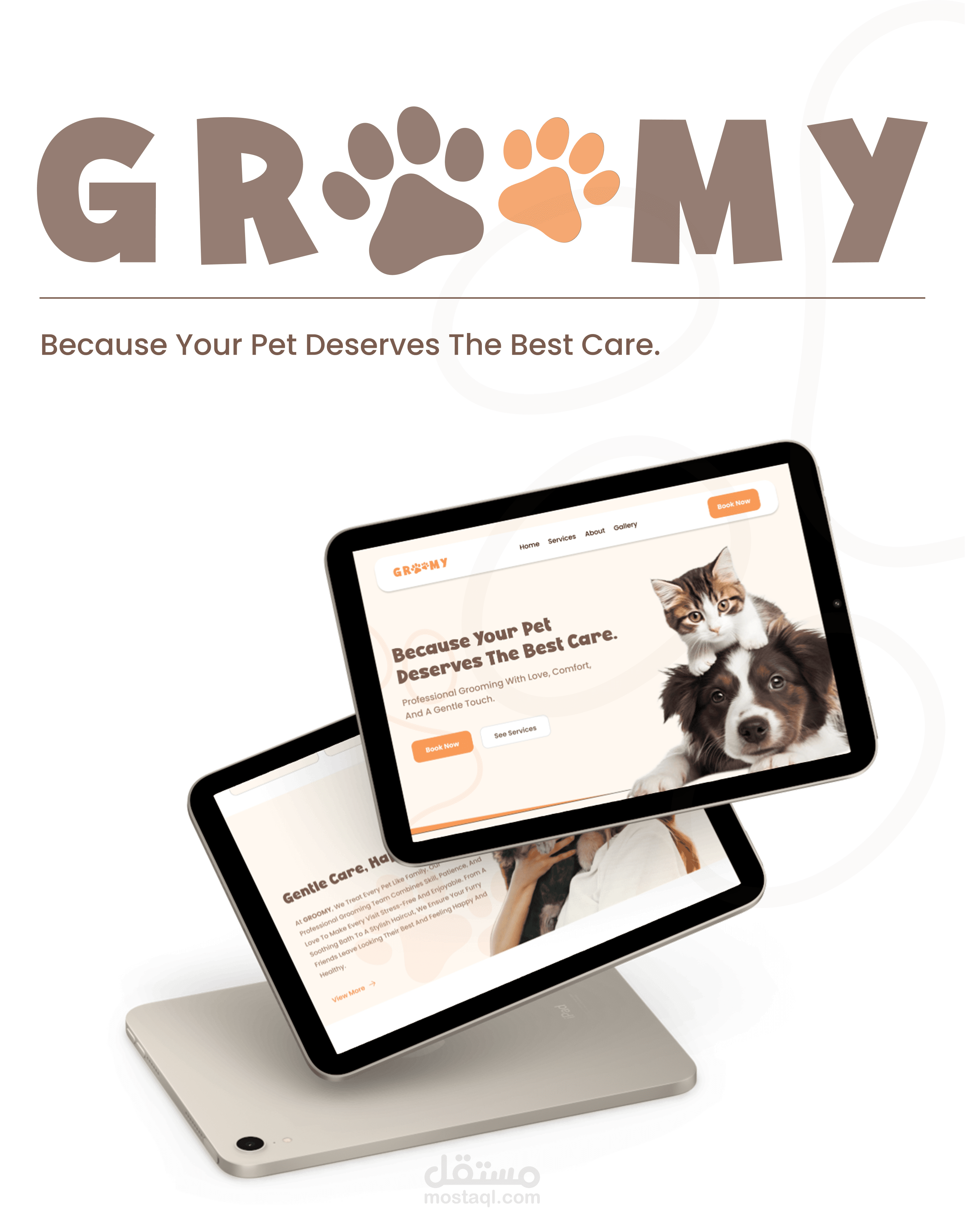 تصميم صفحة هبوط | GROOMY