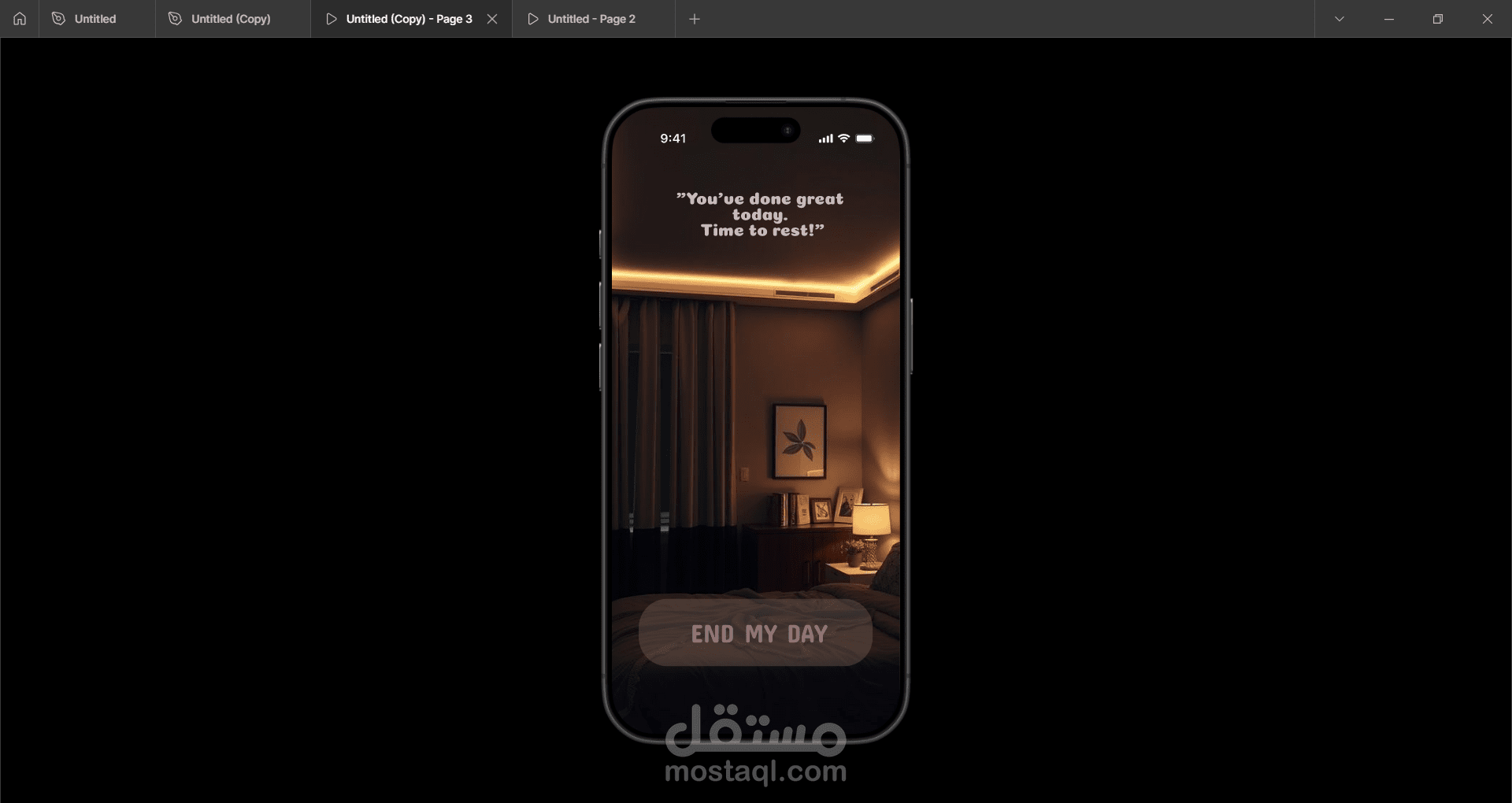 My Daily Routine App – UI Design Prototype A simple, warm, and motivating mobile app to help users organize their day from start to sleep.