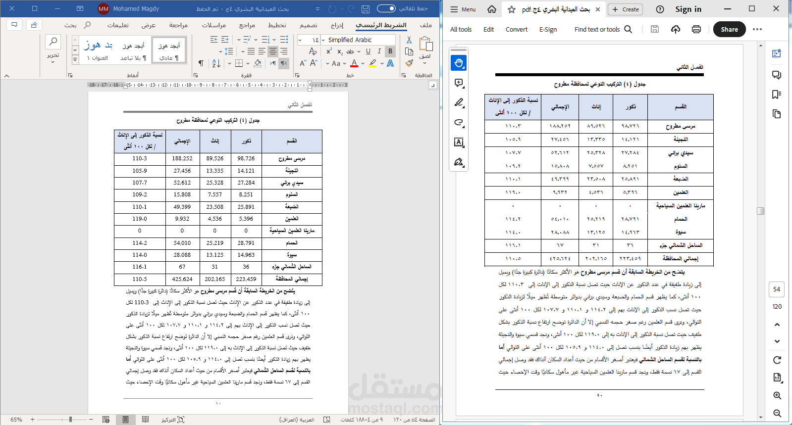 تحويل ملفات PDF إلى Word مع إعادة كتابة الجداول والنصوص بتنسيق احترافي