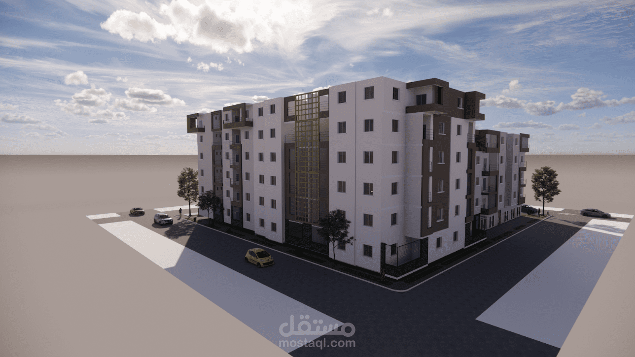 عمارة سكنية جماعية بتصميم عصري متكامل