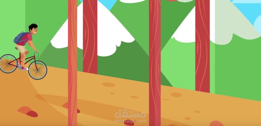 موشن جرافيك Riding the bike