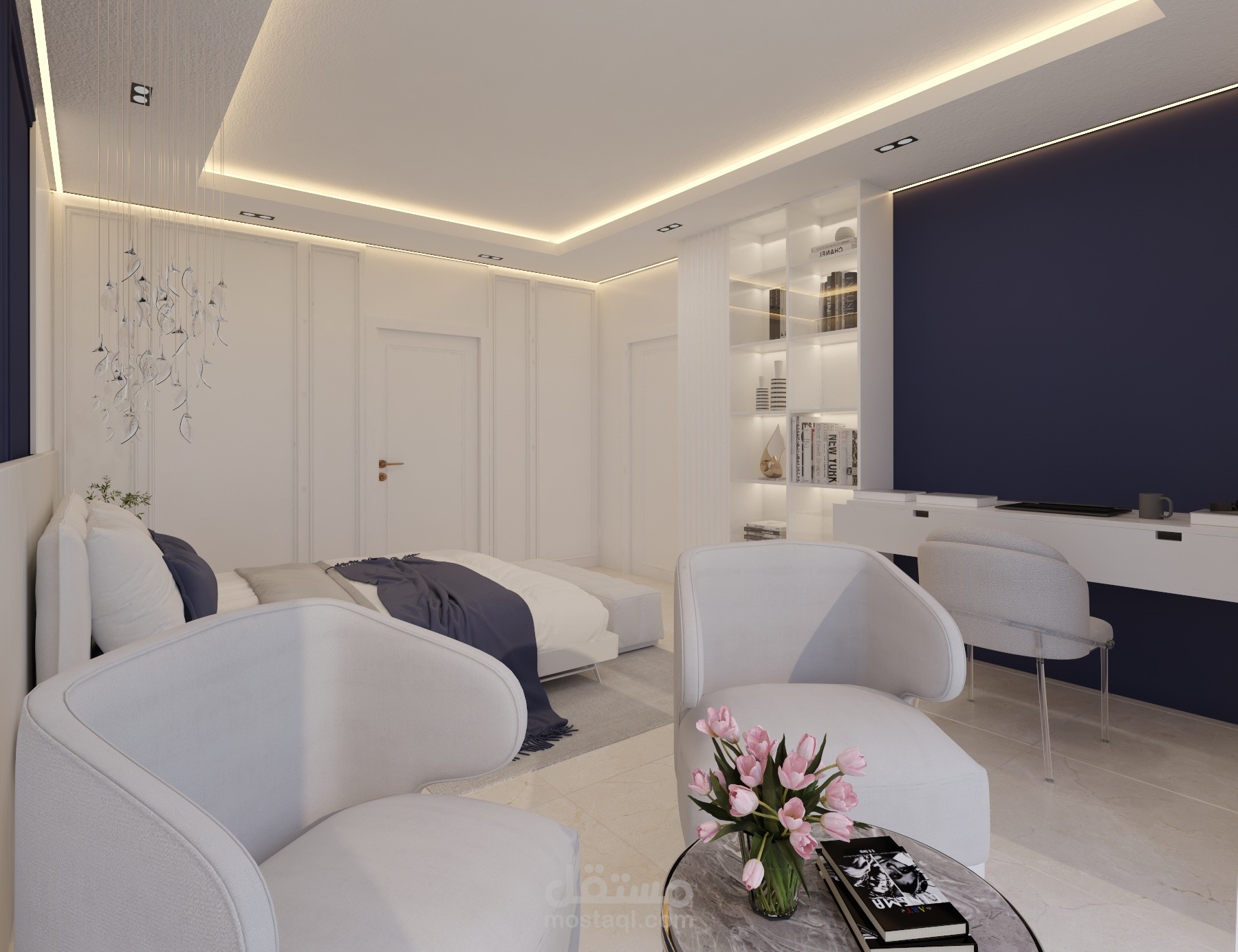 تصميم ديكور لغرفة نوم بنمط حديث