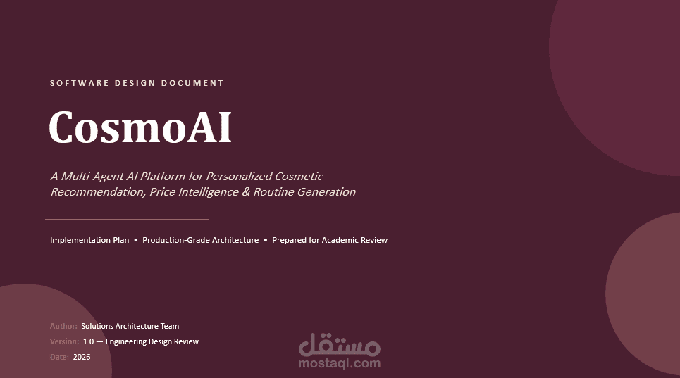 منصة ذكية لتوصية منتجات التجميل باستخدام Multi-Agent AI