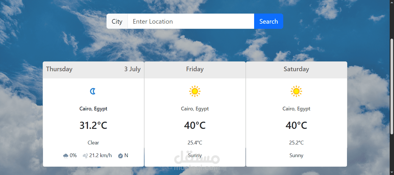 Weather App website