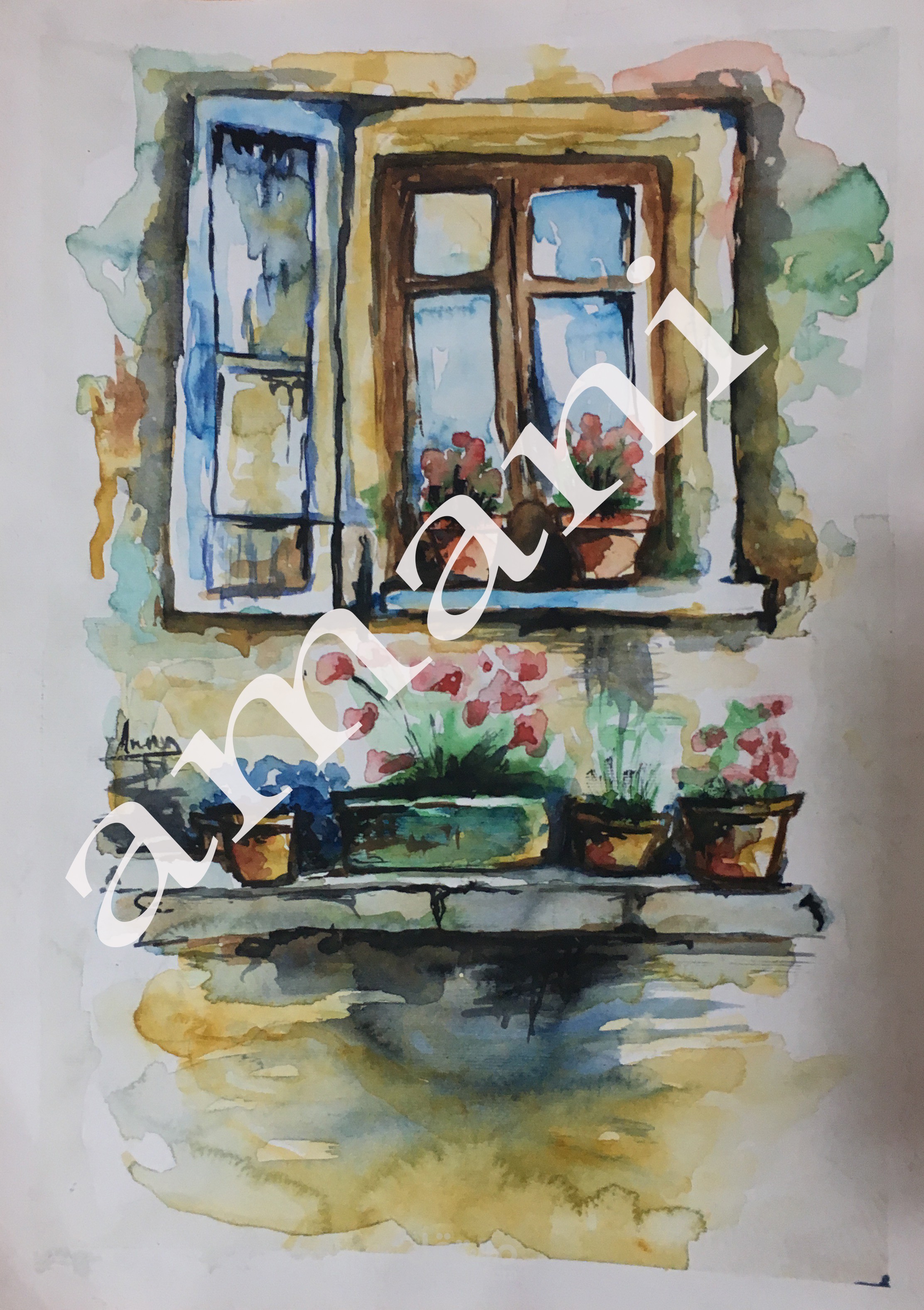 رسم اكوريل