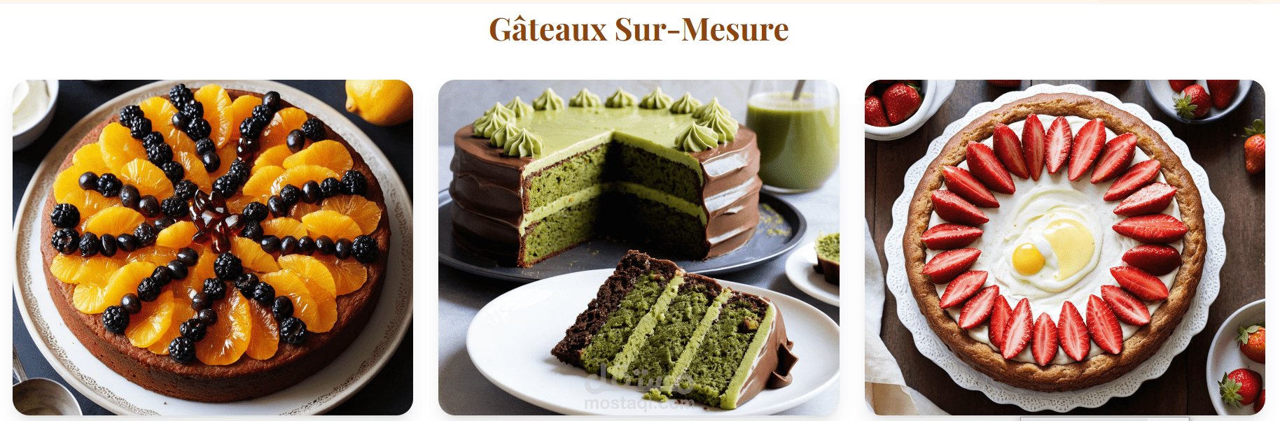 موقع متجر الحلويات