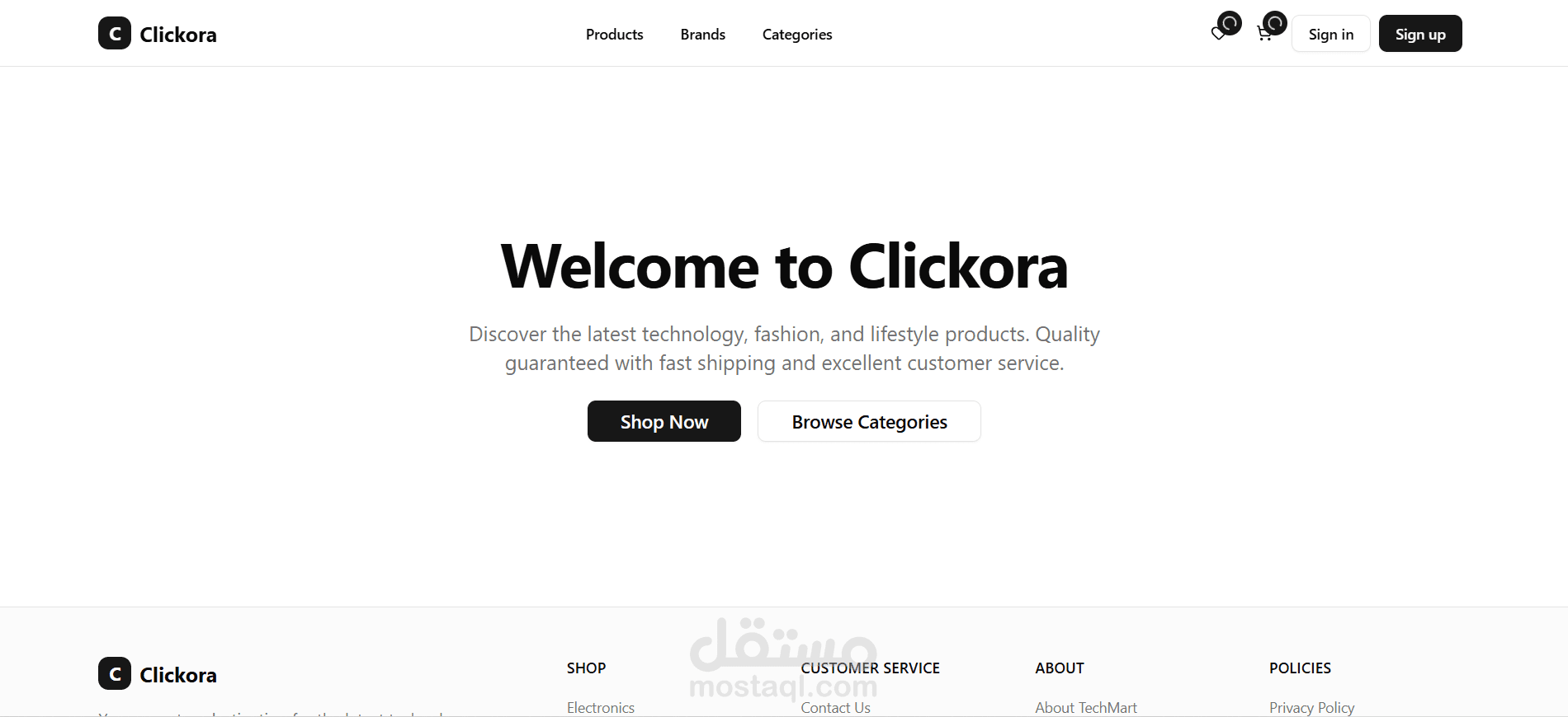 Clickora – E-Commerce Web Application