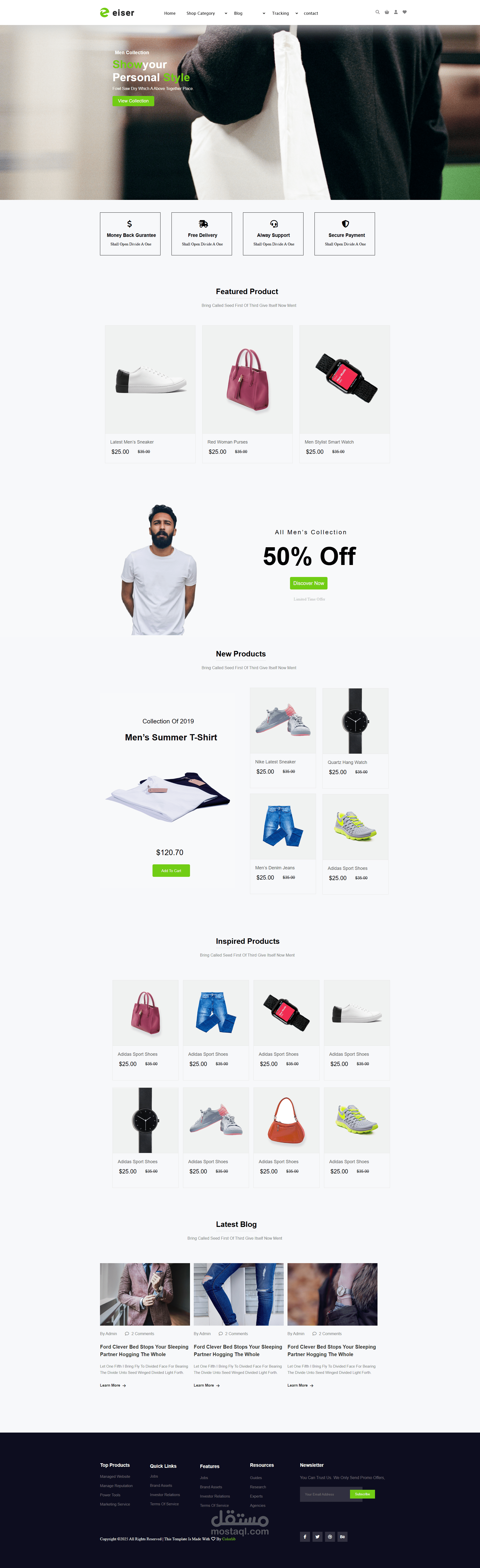 موقع متجر إلكتروني لعرض وبيع المنتجات – Eiser Shop