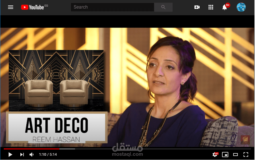 انتاج فيديو اعلاني لمصممة ديكور واثاث