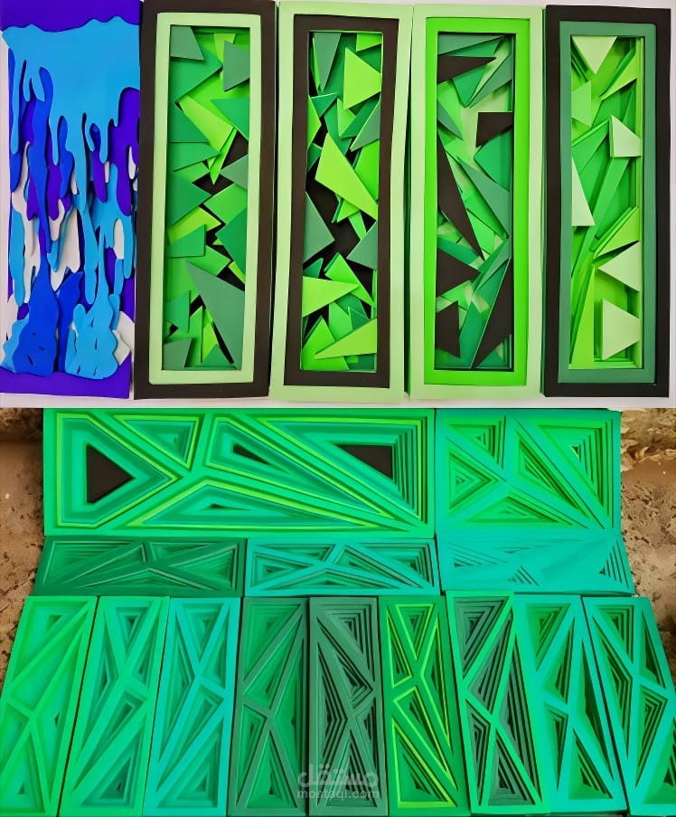 Geometric Layered Paper Art