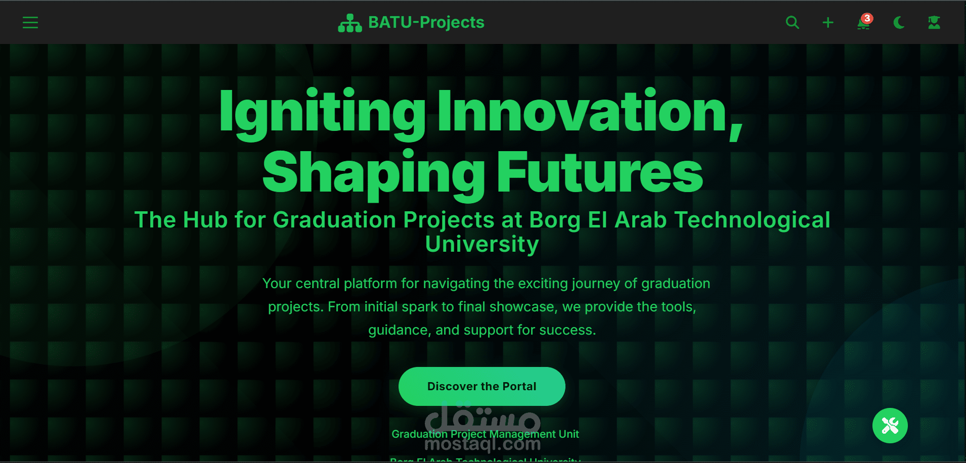 نفذ العمل مع جامعه برج العرب التكنولوجيه