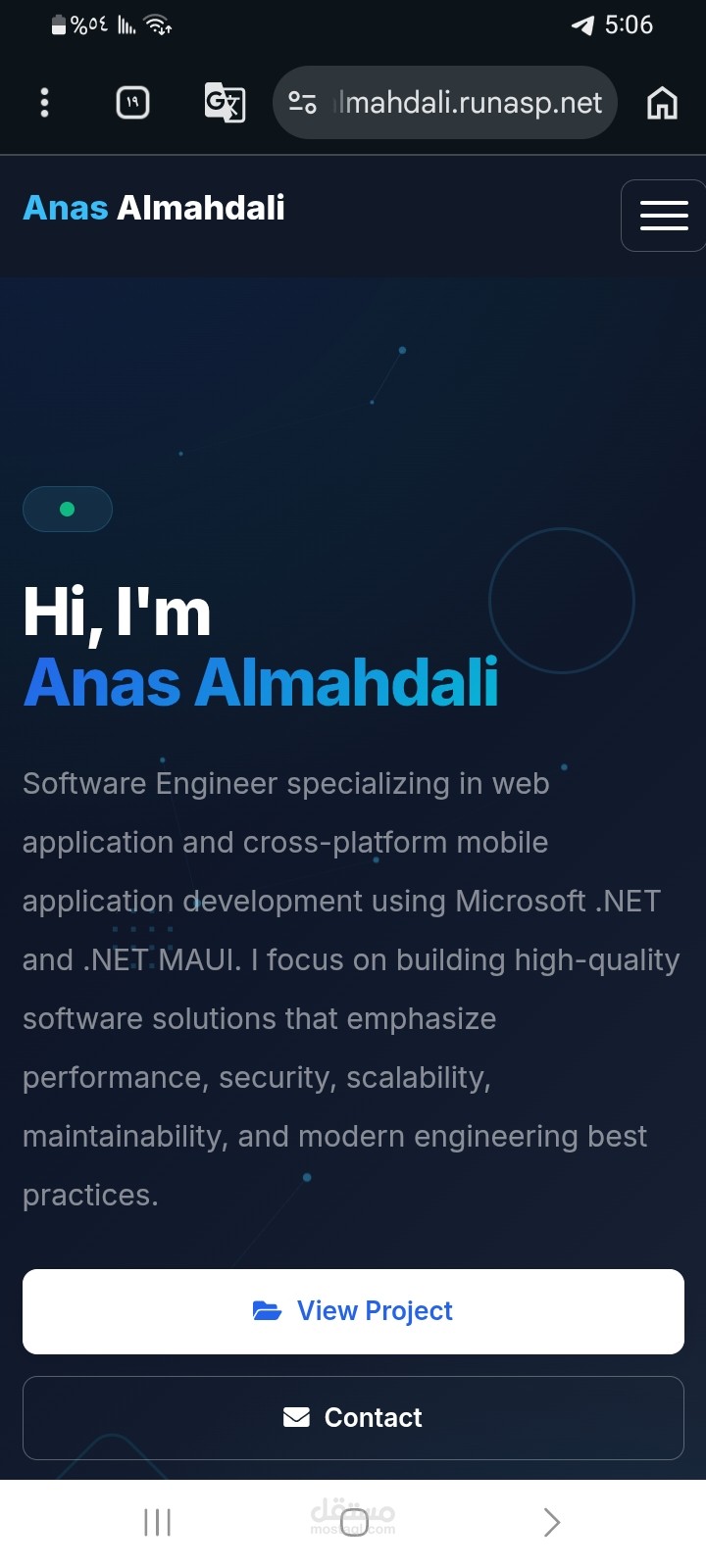 موقع شخصي ومعرض اعمال