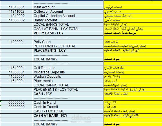 ترجمة حساب مالي من الإنجليزية للعربية