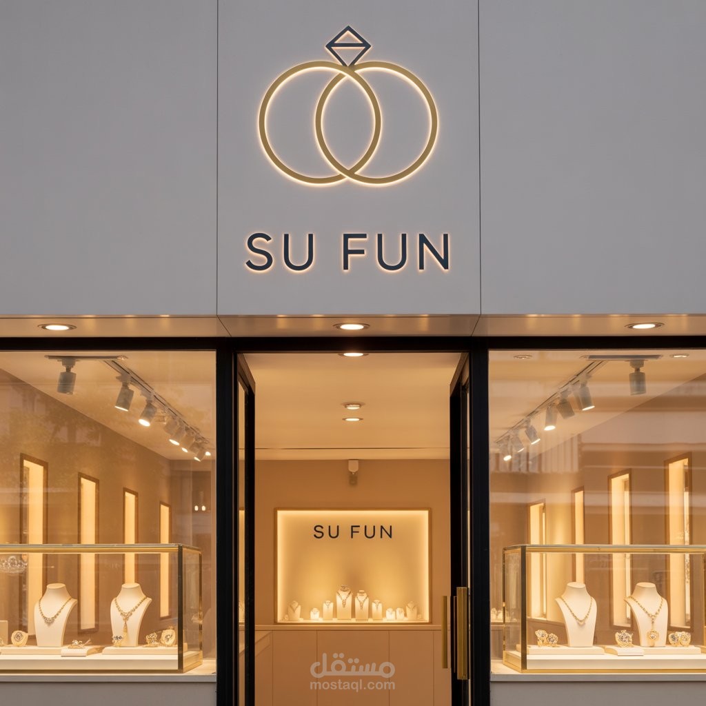 تصميم شعار وهوية بصرية فاخرة لمحل مجوهرات "Su Fun"