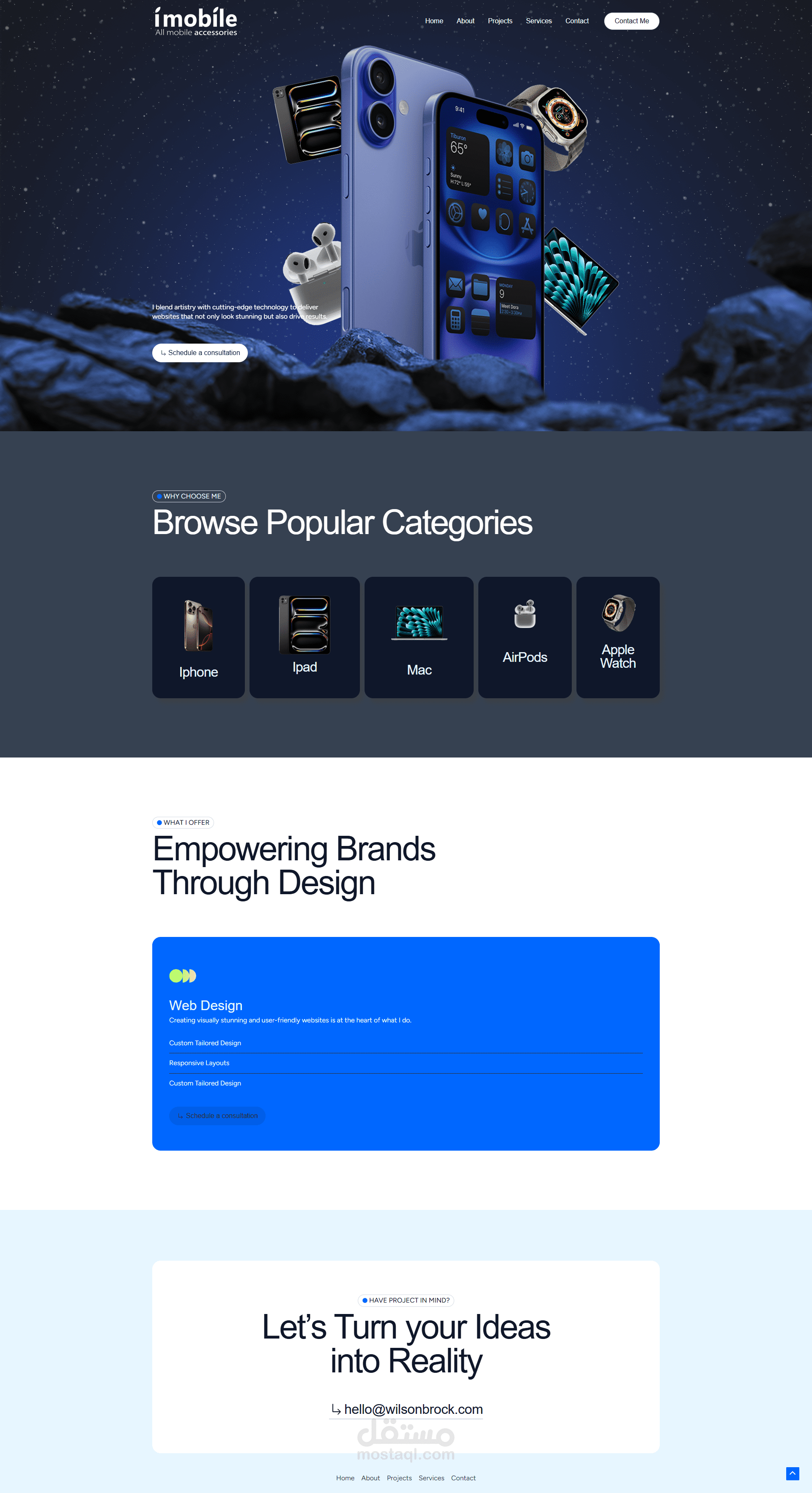 برمجه وتصميم موقع متجر هواتف