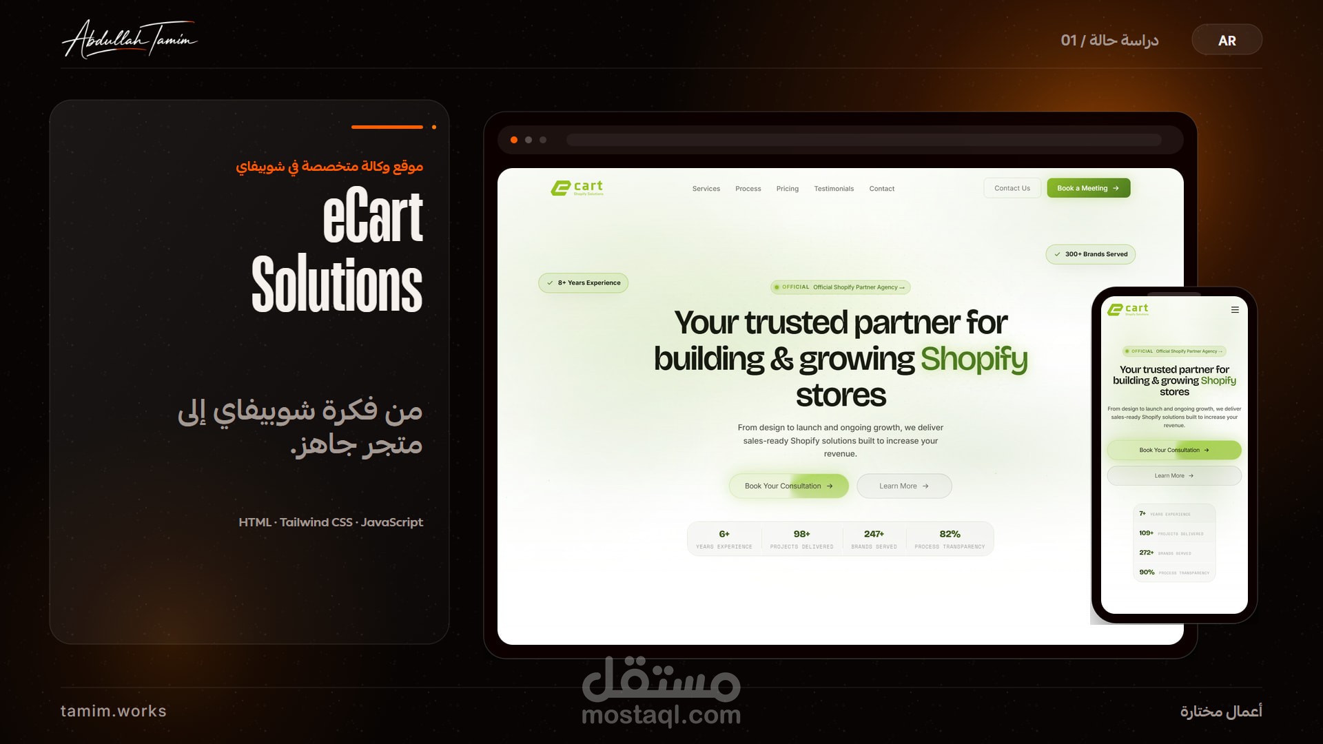 eCart Solutions: من فكرة Shopify إلى متجر جاهز للبيع