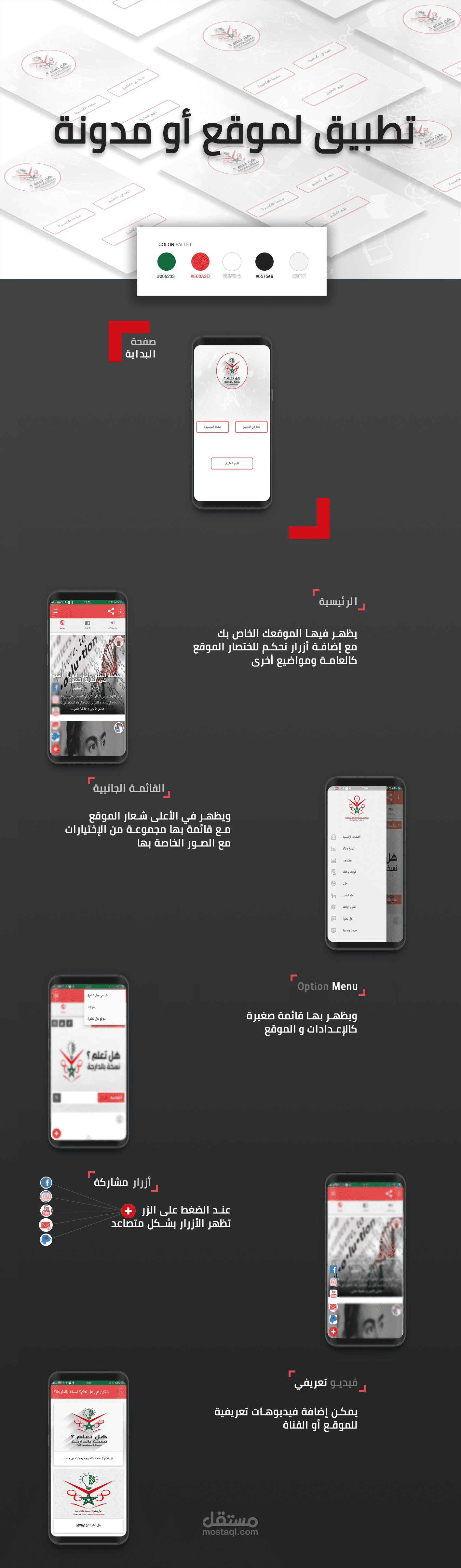 تطبيق لموقع أو مدونة