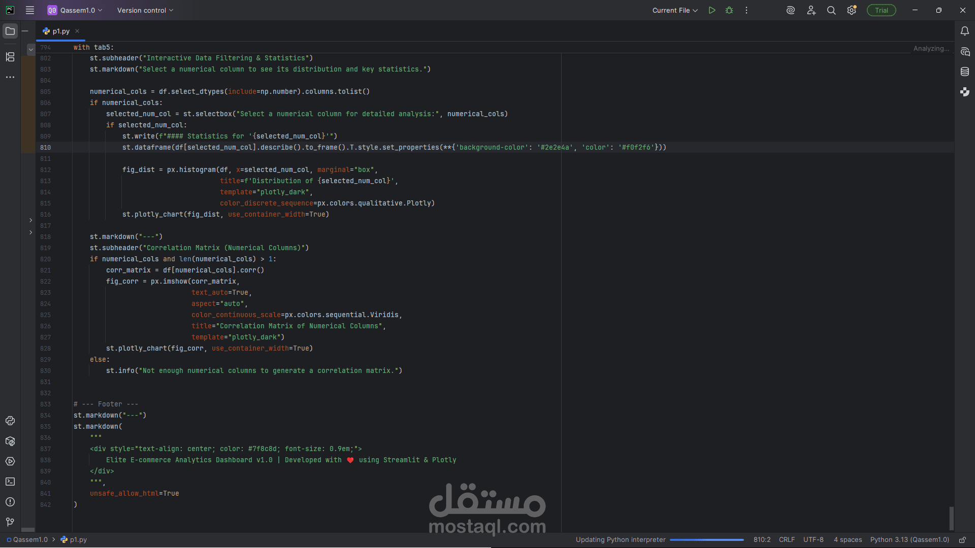 استطيع العمل علي باثيون بكل احترافيه لتحليل البيانات و عمل داشبوردز