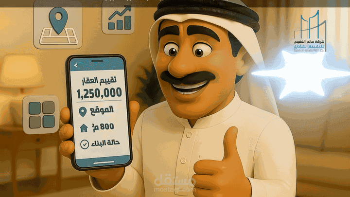 إعلان أنيميشن ترويجي لشركة صالح الغفيص للتقييم العقاري