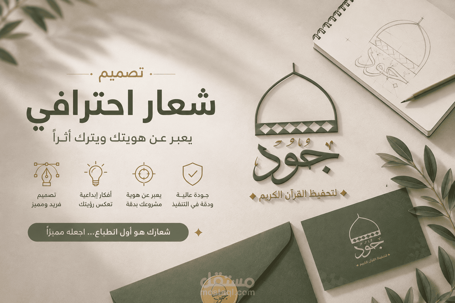 تصميم شعار احترافي لبراند "جود" لتحفيظ القرآن الكريم الأطفال