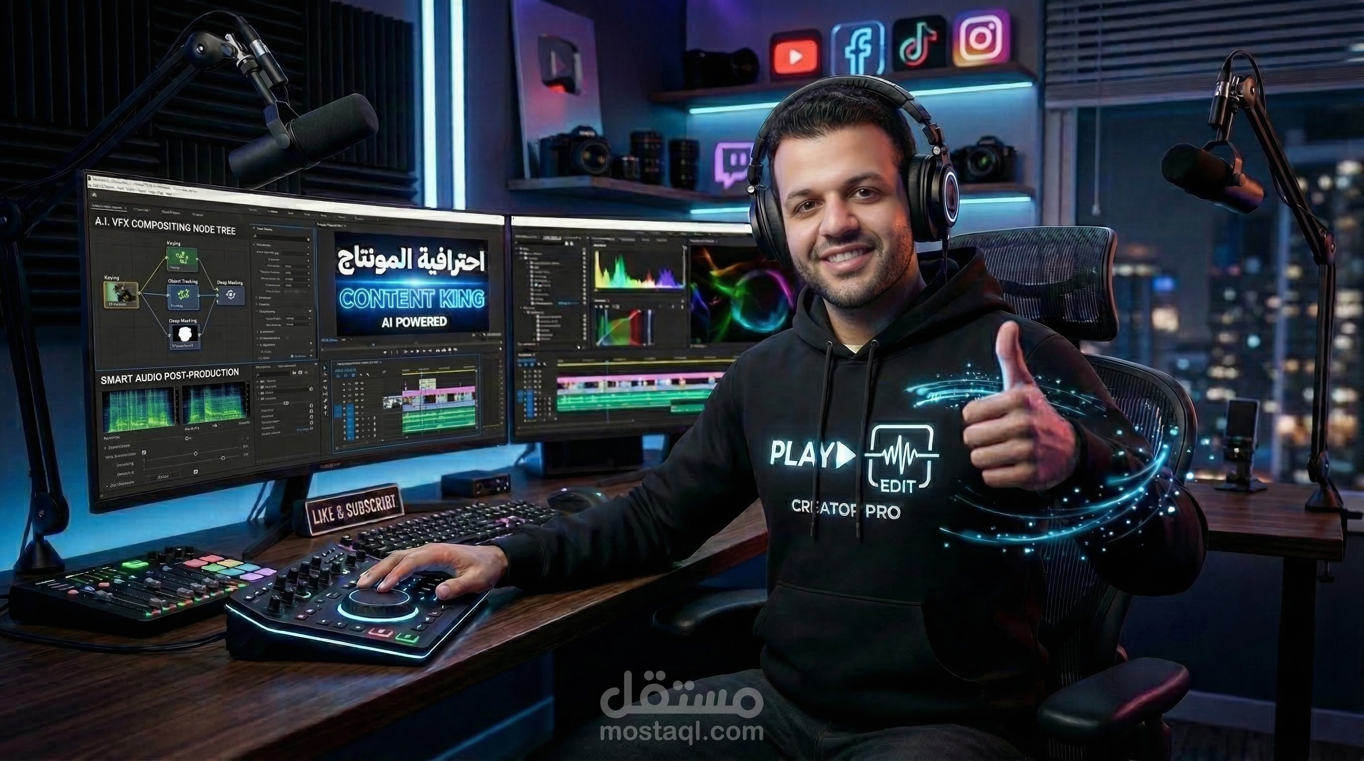 صانع محتوى ومونتير محترف