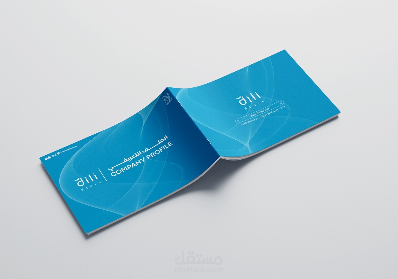 تصميم بروفايل احترافي لهايبر Dili Store في السعودية | هوية تجارية وتسويق بصري