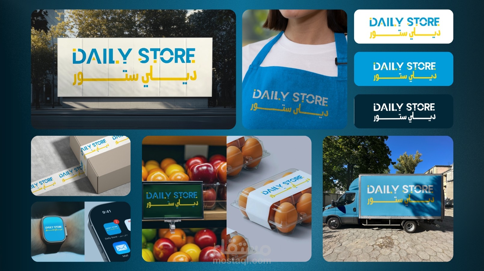 تصميم هوية بصرية لمتجر "ديلي ستور | Daily Store"