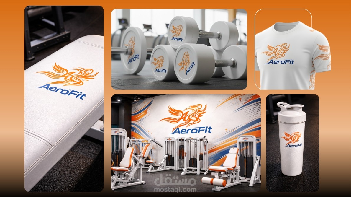 تصميم هوية بصرية متكاملة لنادي رياضي احترافي في الإمارات – AeroFit