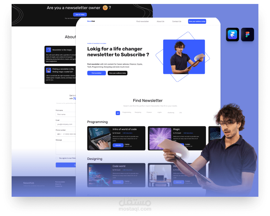 NewsHub web site design