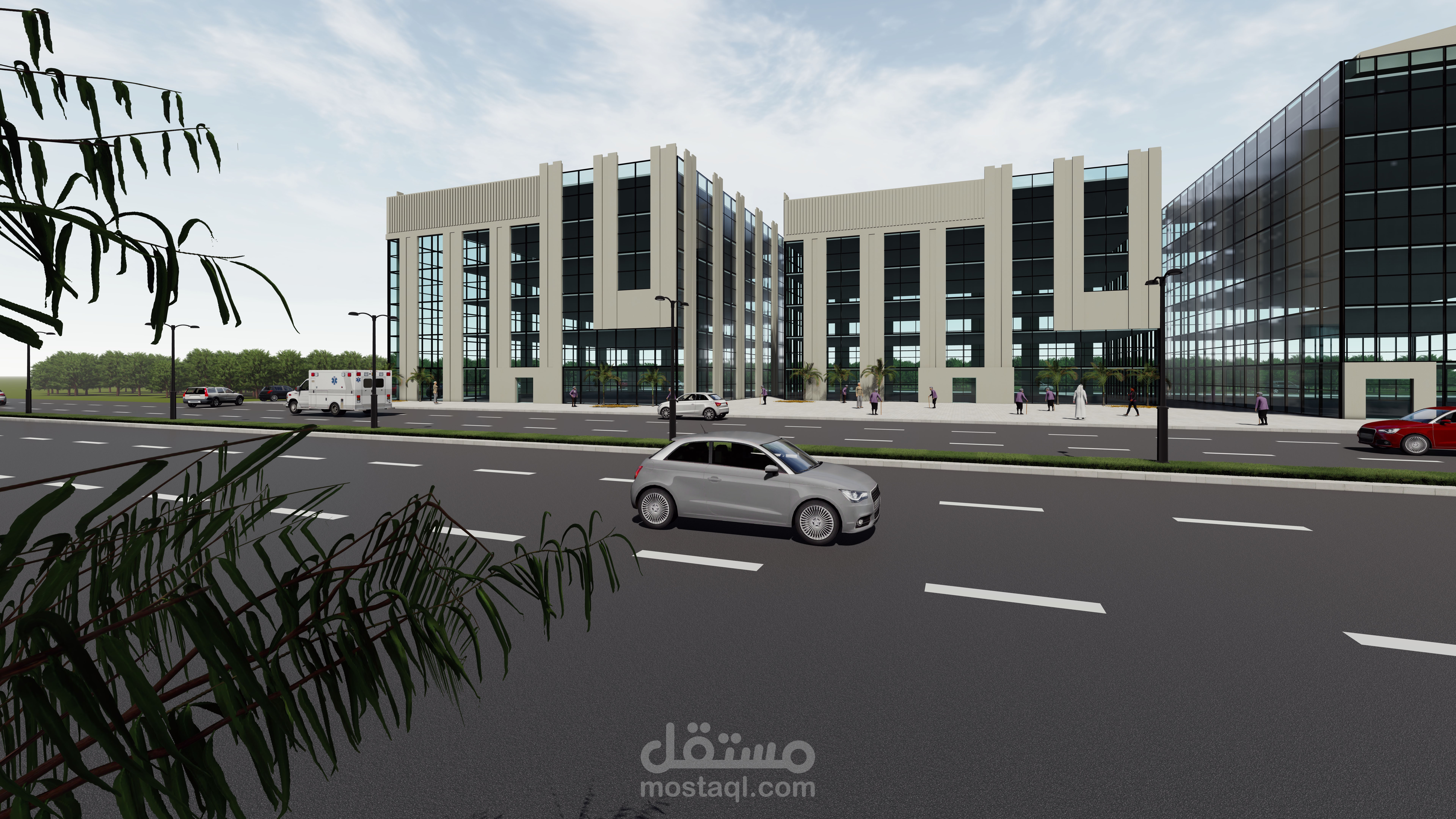 تصميم مجمع الصفا الطبي بمدينه السادات
