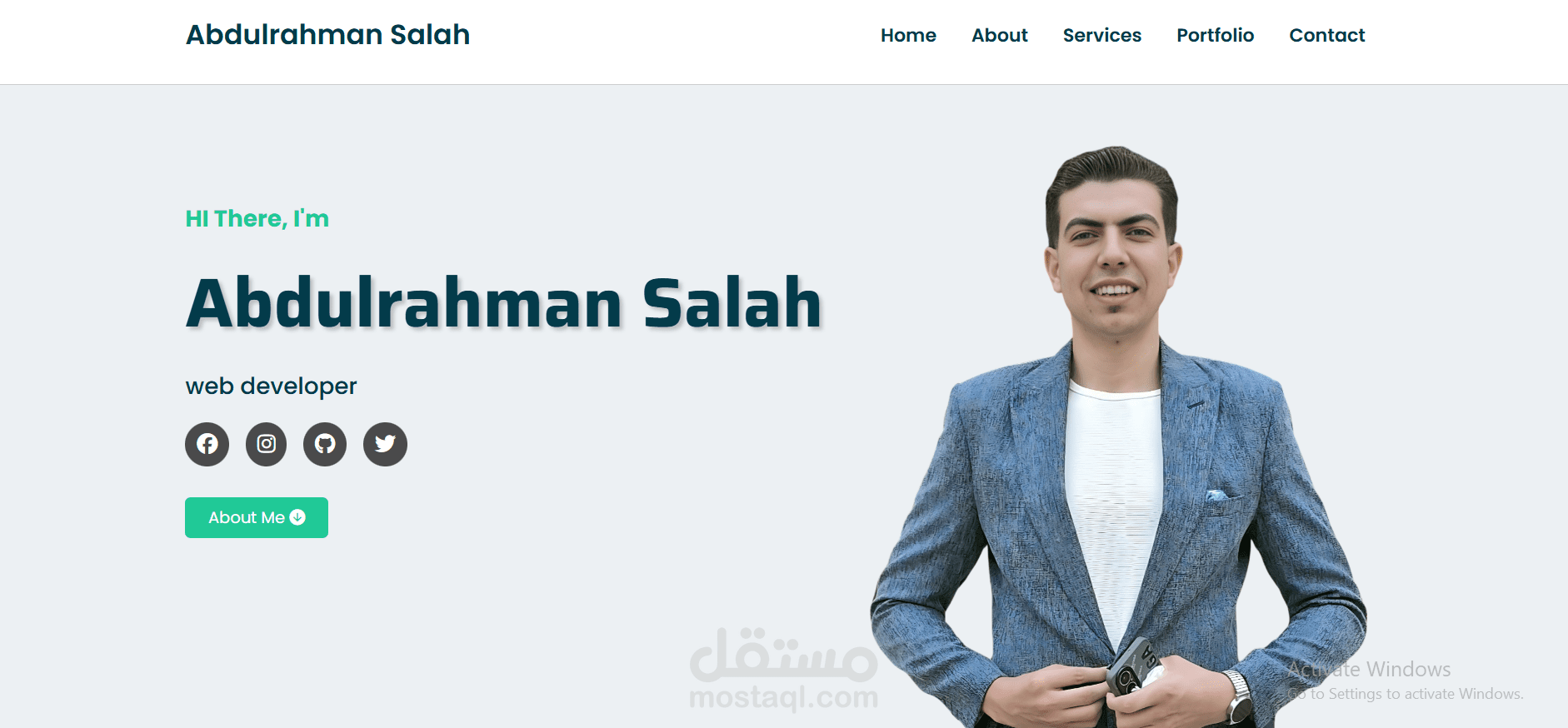 تطوير موقع شخصي احترافي باستخدام HTML وCSS – مشروع واجهة أمامية