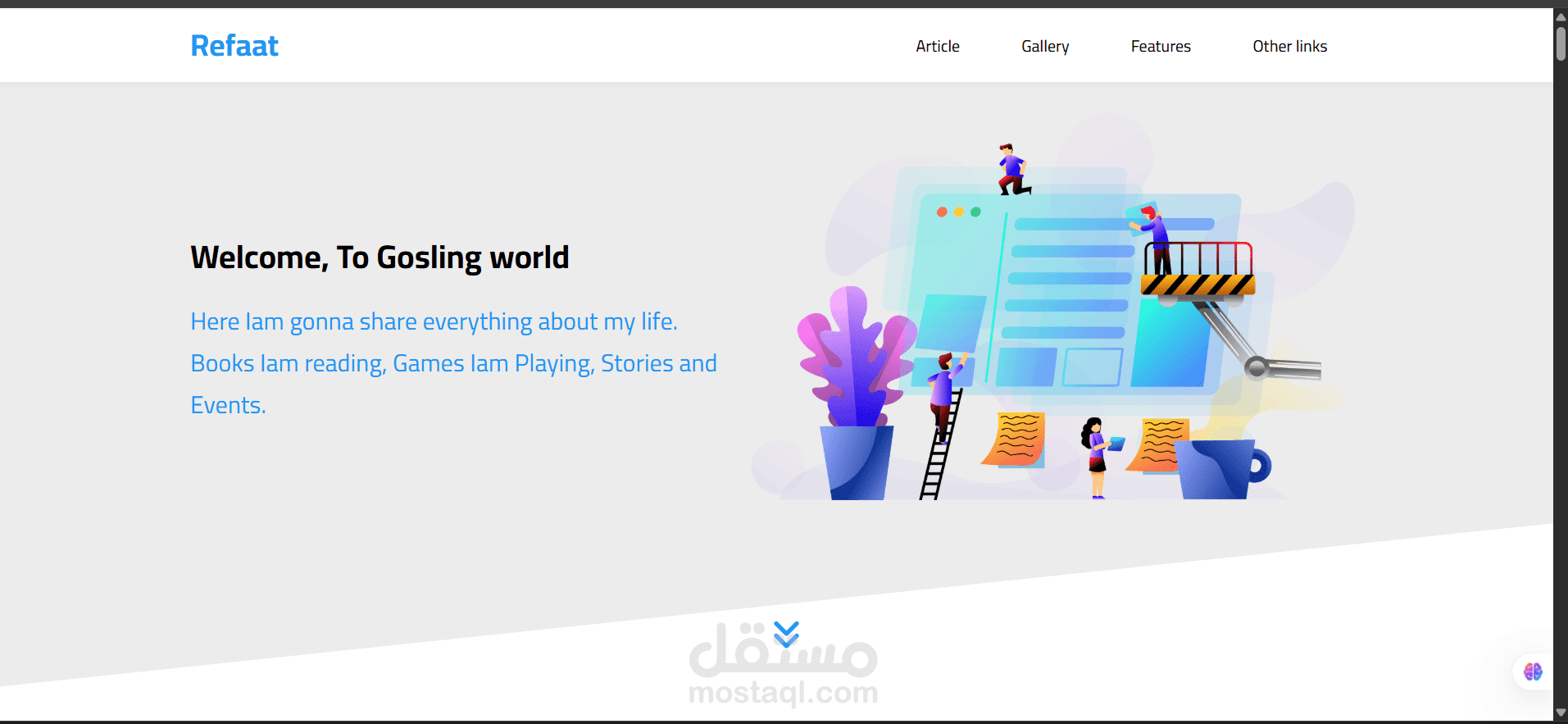 تصميم وبناء موقع بورتفوليو شخصي | Personal Portfolio Website