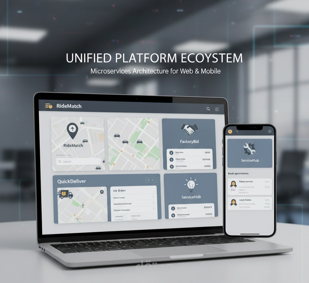 منصة خدمات متكاملة متعددة القطاعات — نقل، توصيل، تصنيع، وخدمات محلية (Super Multi-Service Platform)