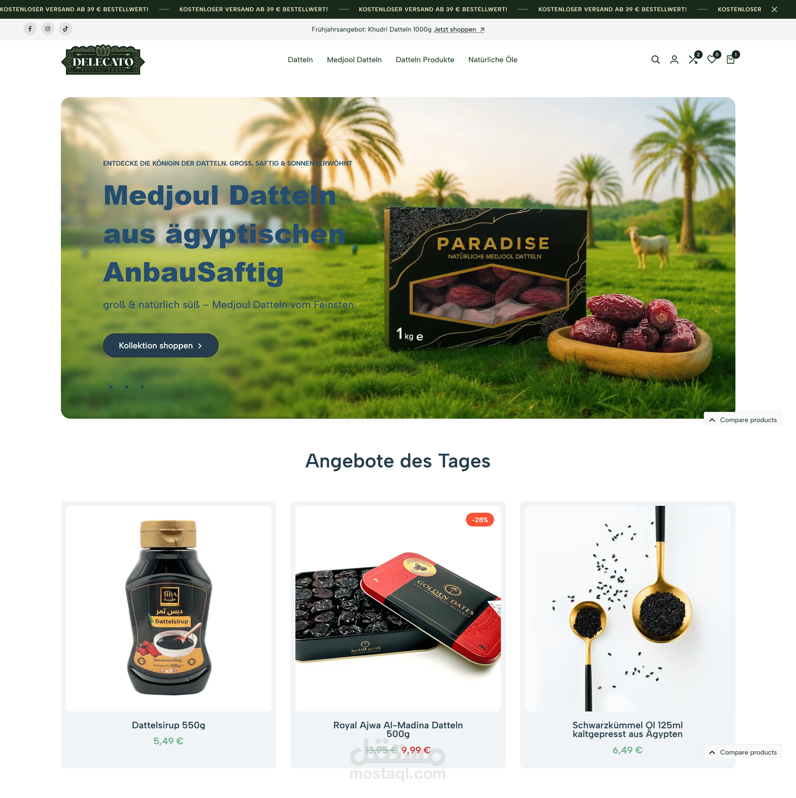 متجر Delecato – WooCommerce مخصص بالكامل (Freelance)