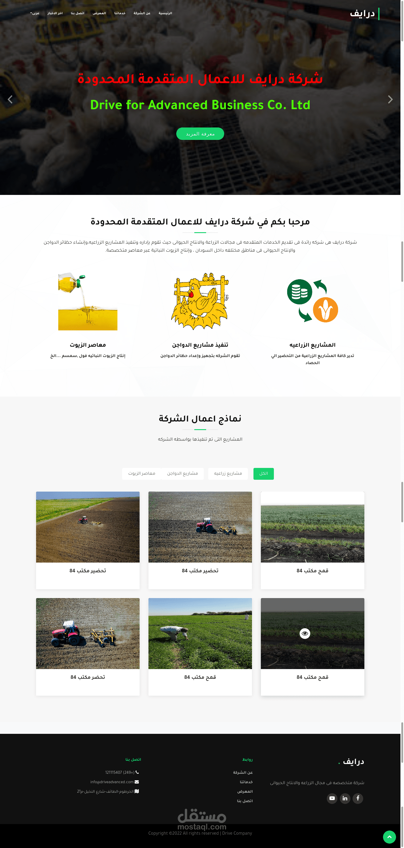 برمجه موقع شركه درايف