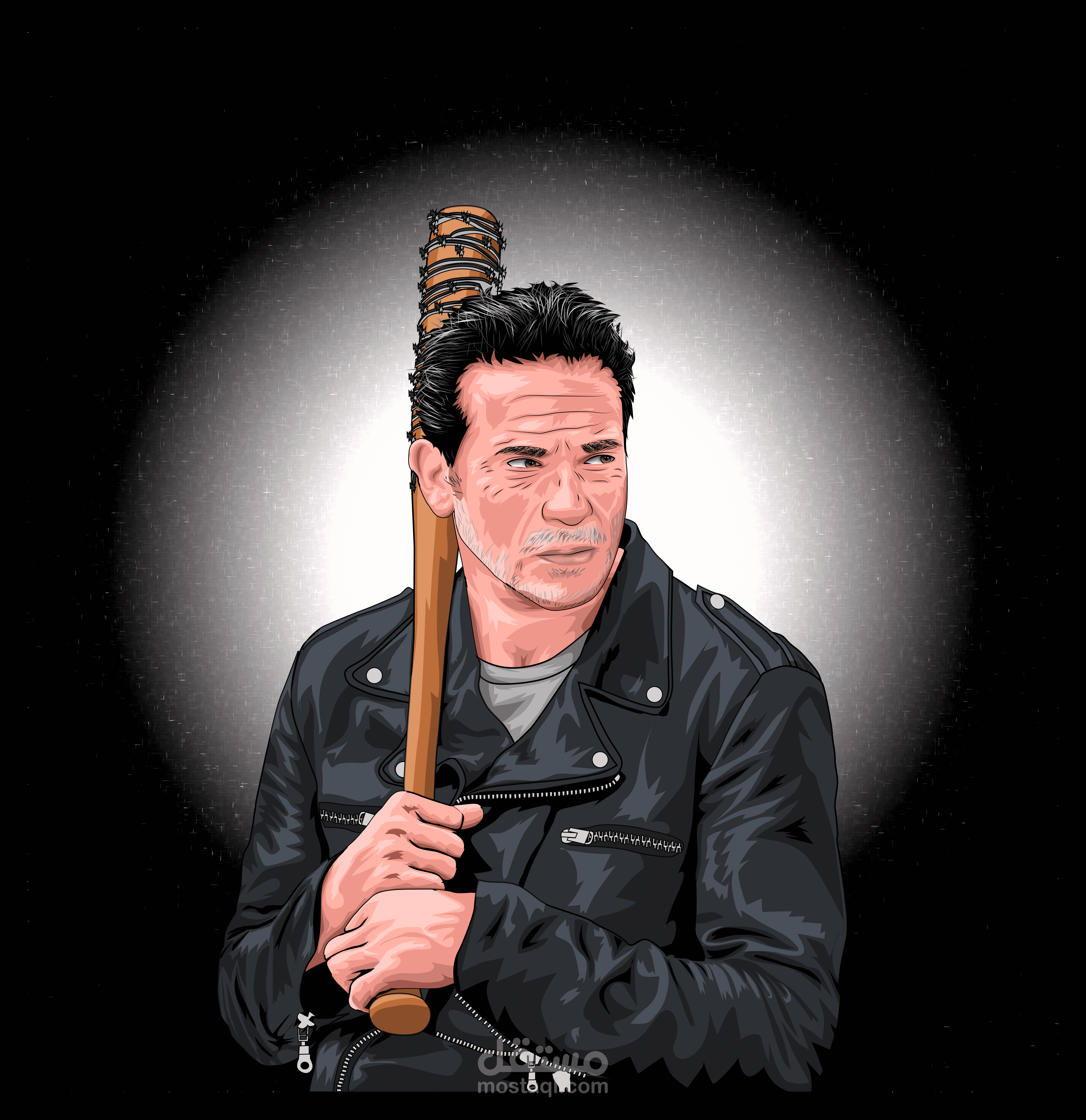 negan vector portrait