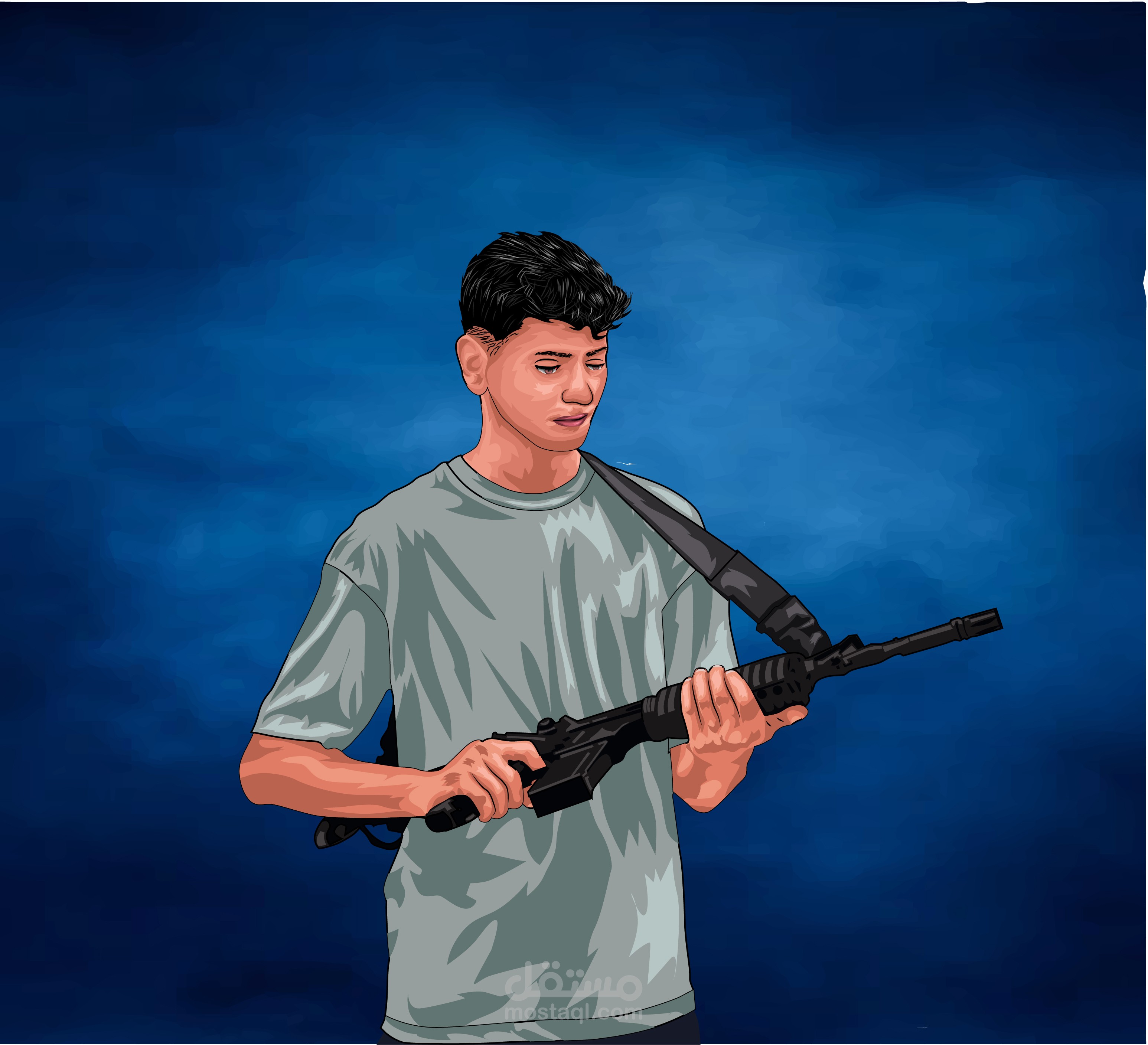 mohammed vector portrait