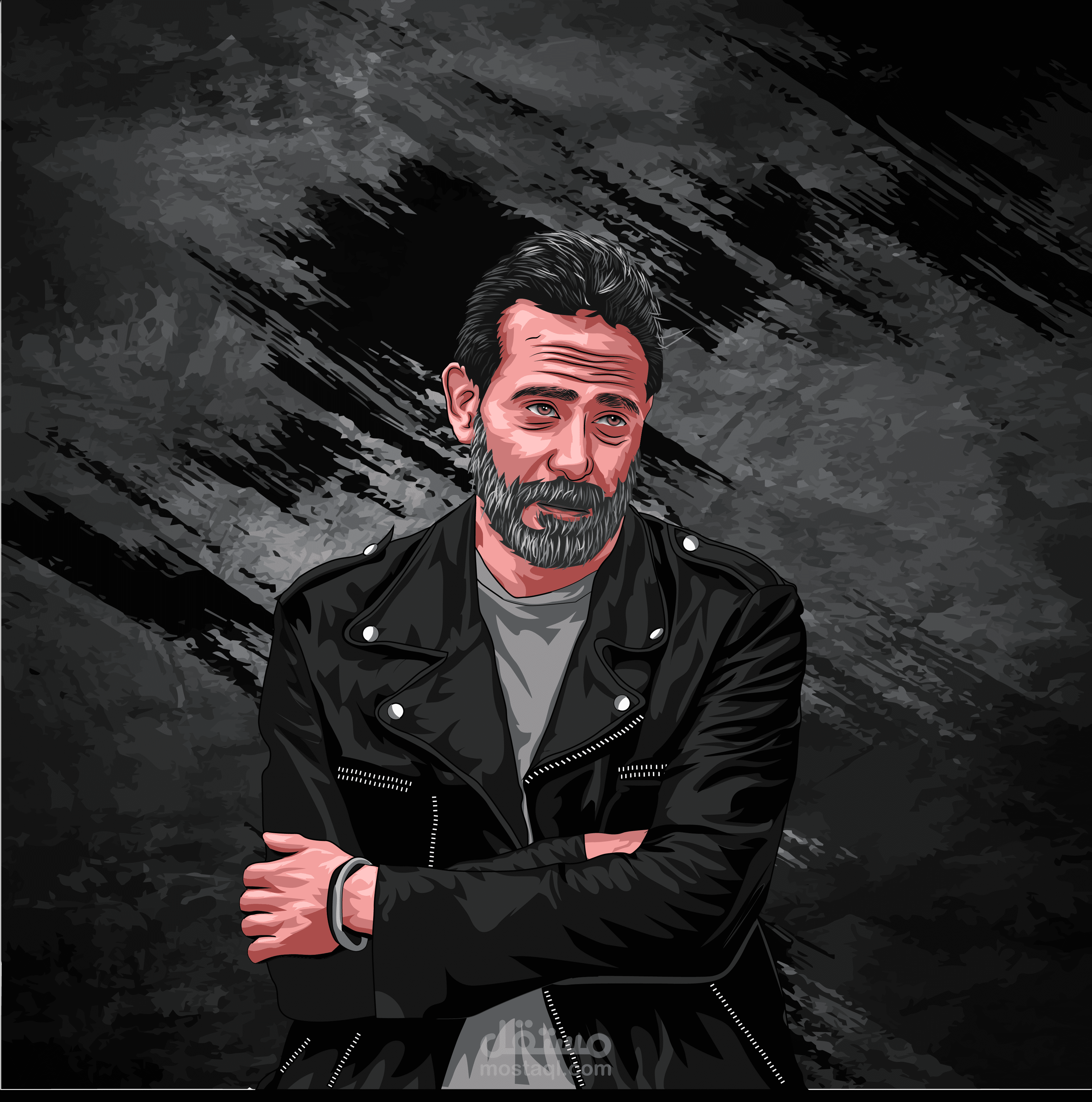 negan vector portrait