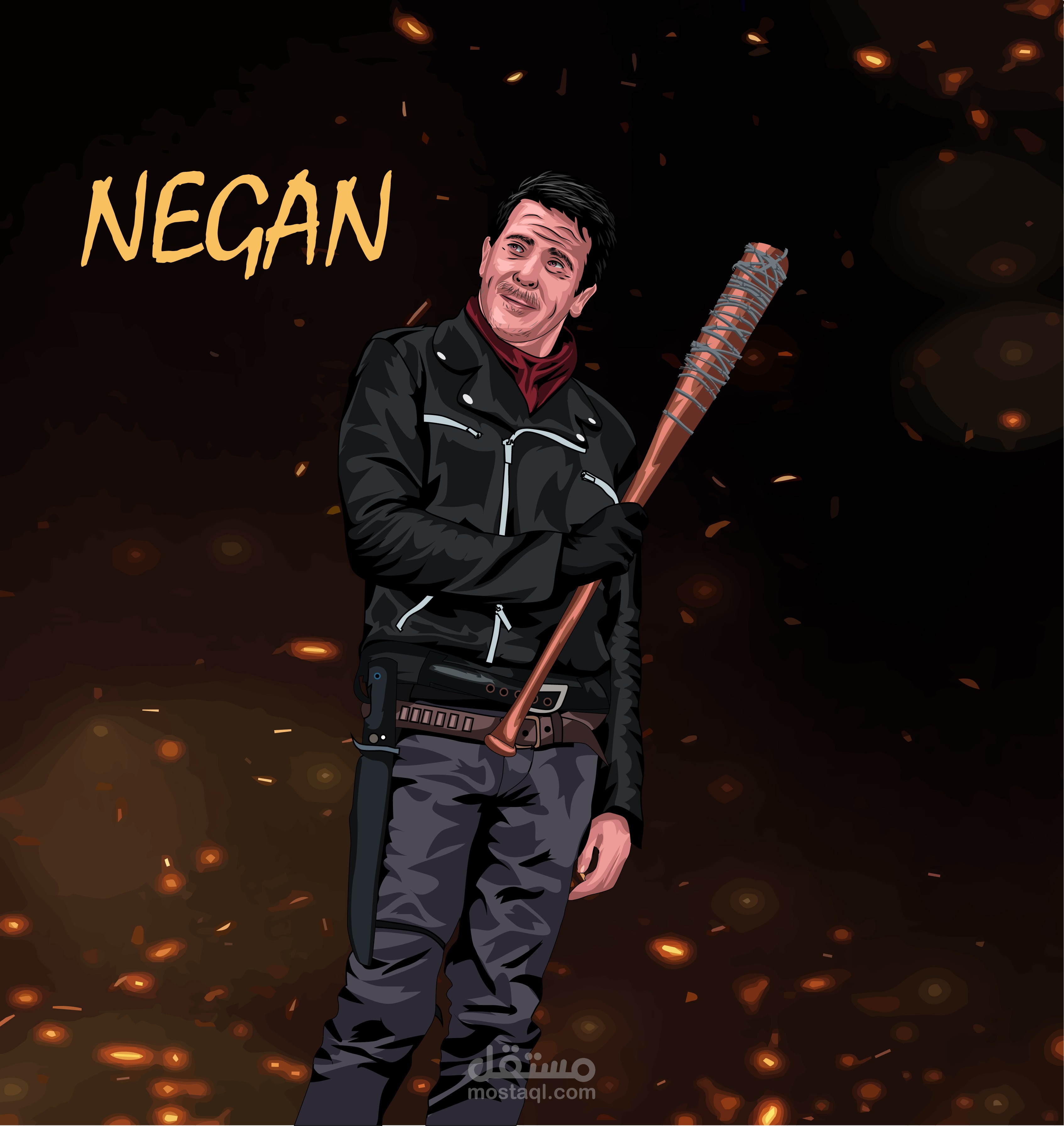 negan vector portrait