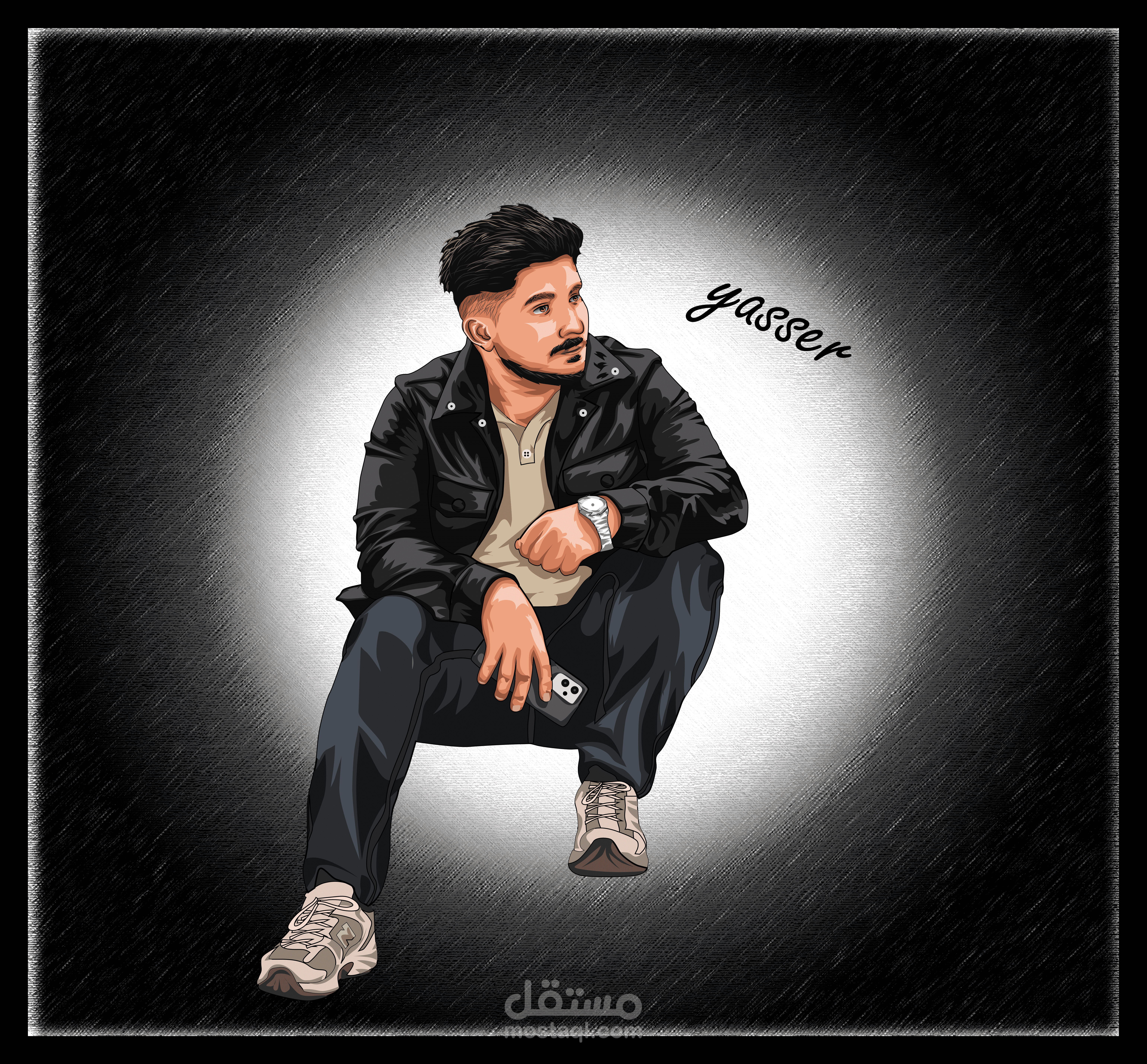 yaser vector portrait