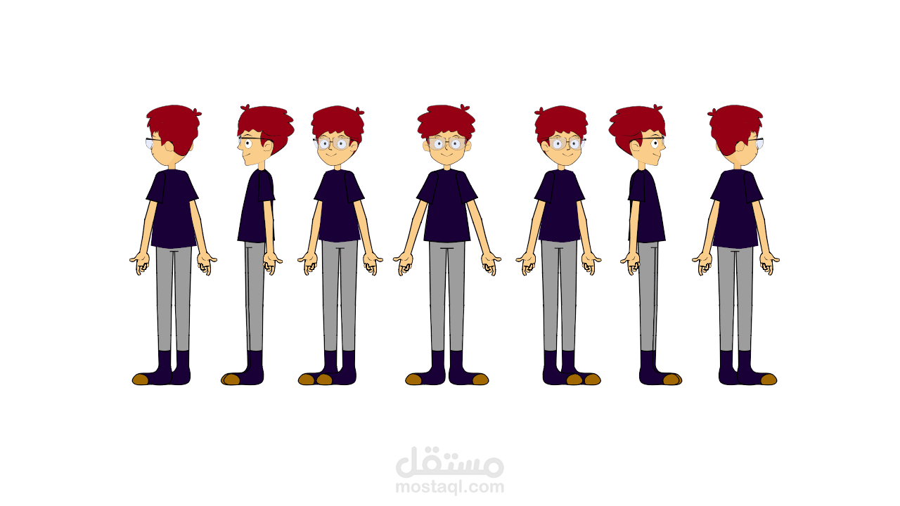 تصميم شخصية فتى وتحريكه _فلسطين_مدينة غزة