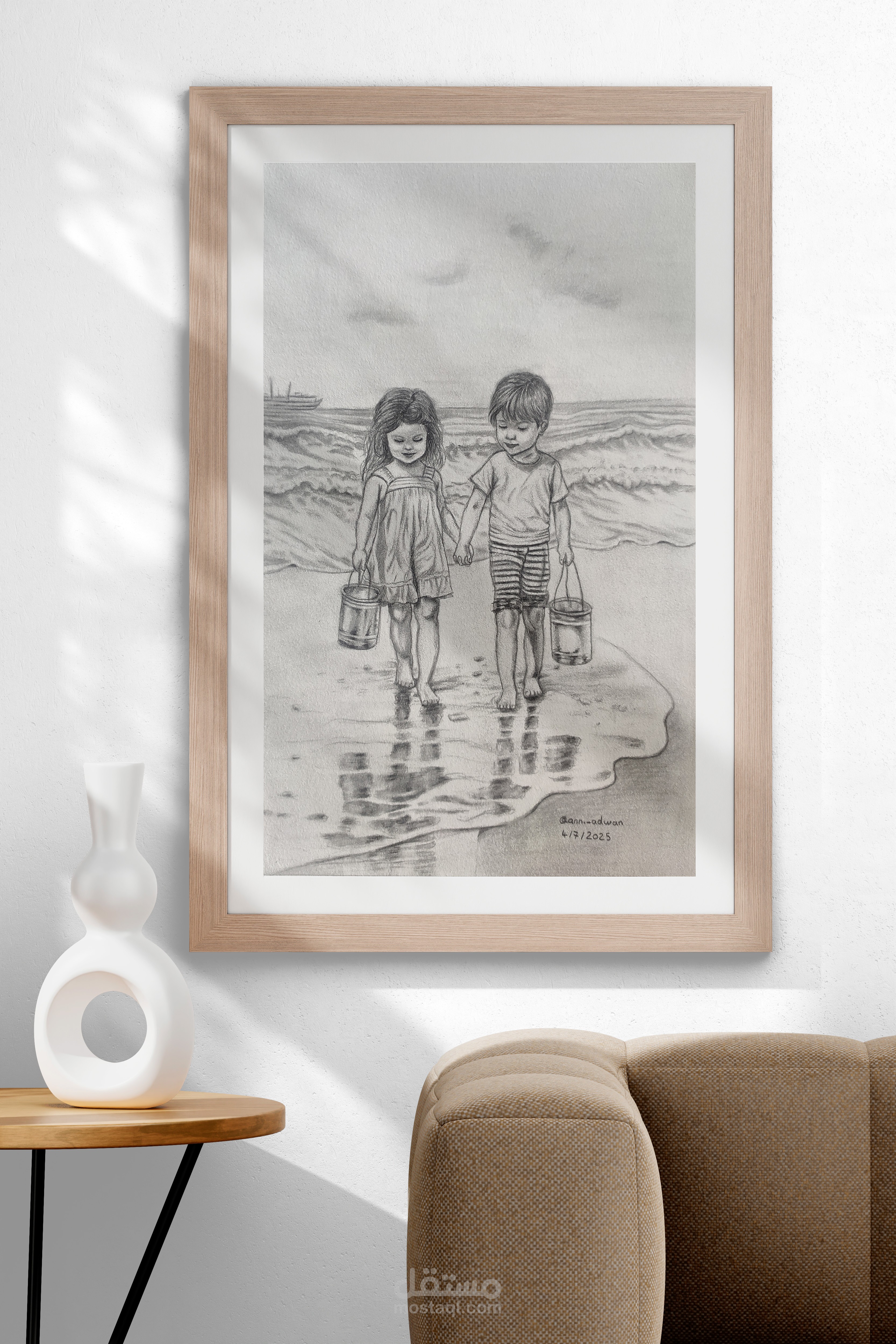 رسم بورتريه بالفحم – تفاصيل واقعية عالية