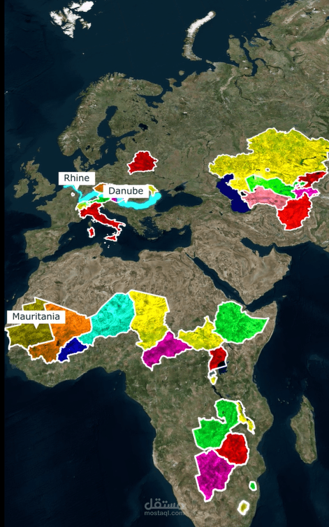 فيديو تعليمي متحرك – شرح مفهوم الدول الحبيسة باستخدام الخرائط