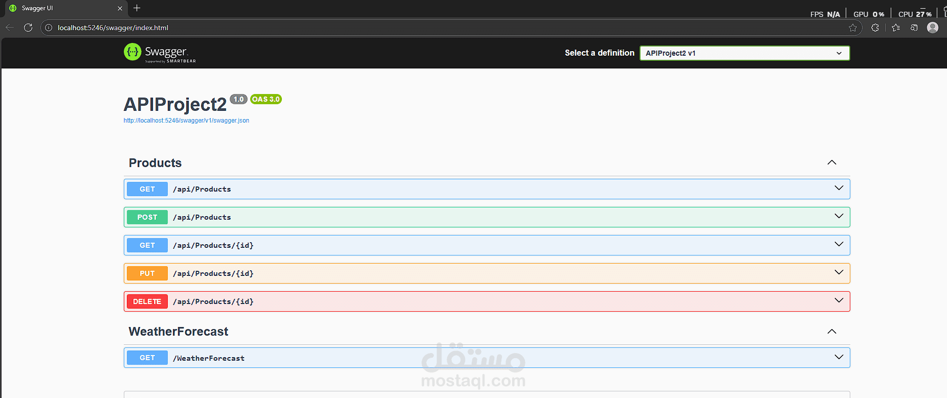 API producer and consumer project