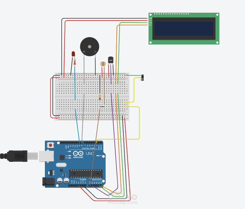 arduino circuit on tinkercad