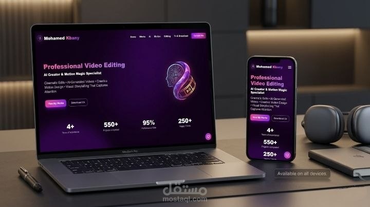 AI Video Editor Portfolio Website