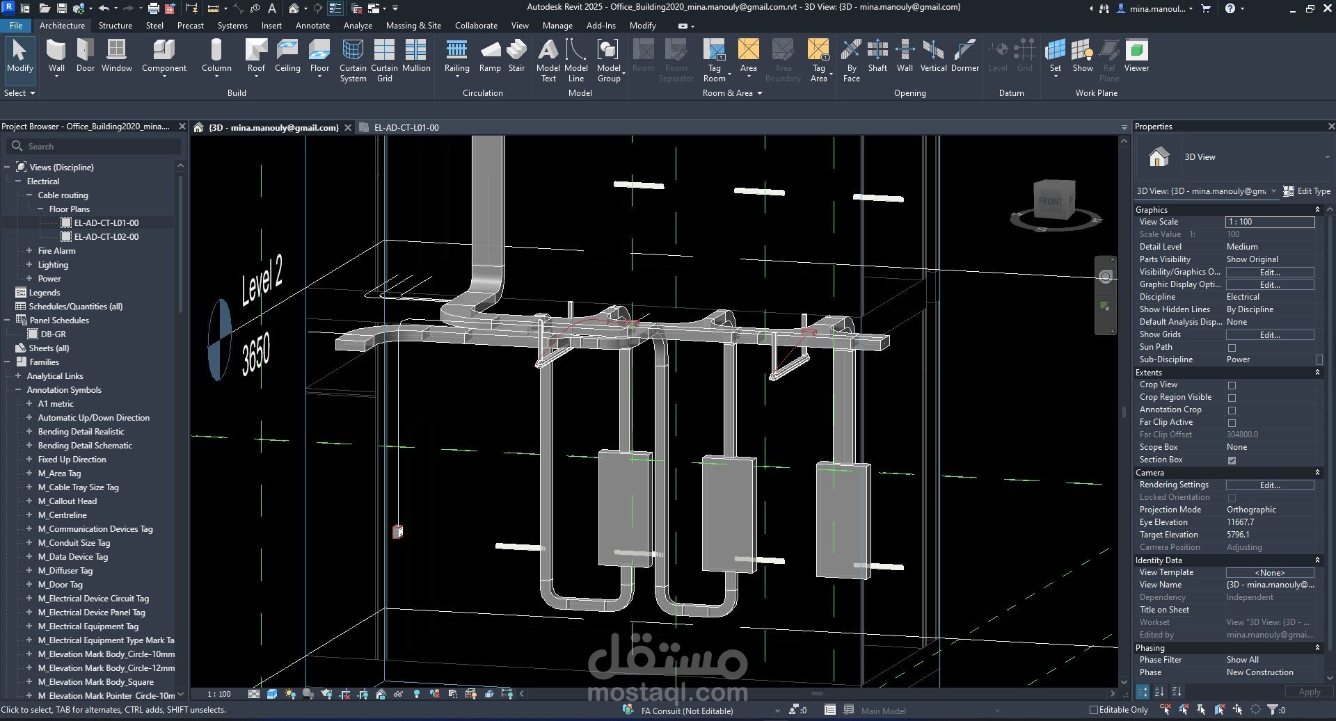 Admin Building Electrical Shop drawing LOD 400