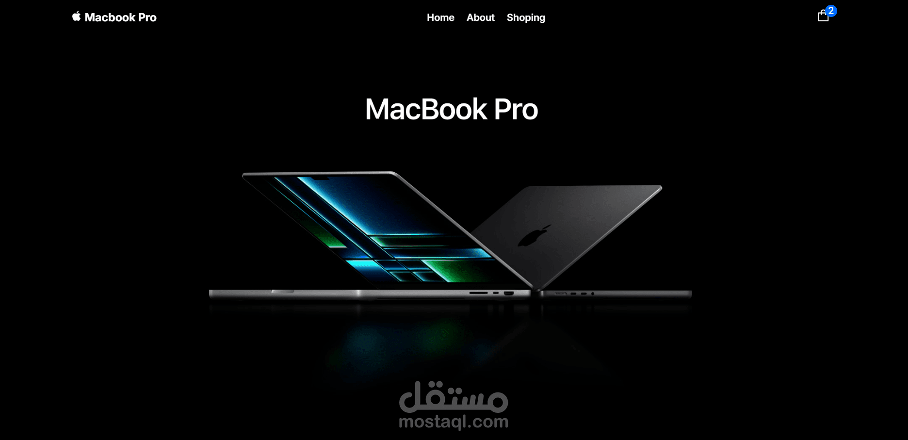 صفحة هبوط لمنتج  MacBook pro