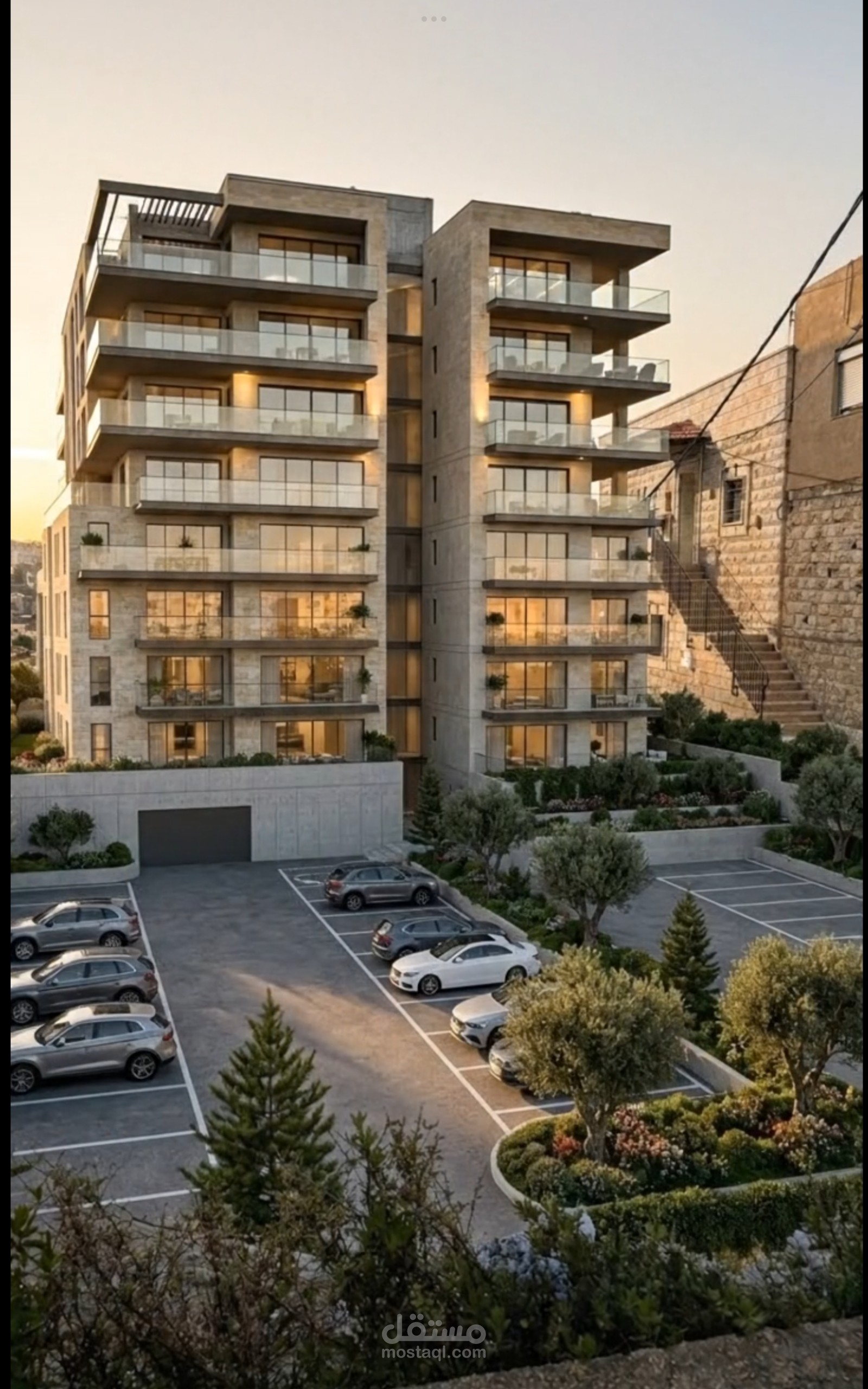 اعلان مميز لعقار من الارض الى المبنى الفخم النهائي