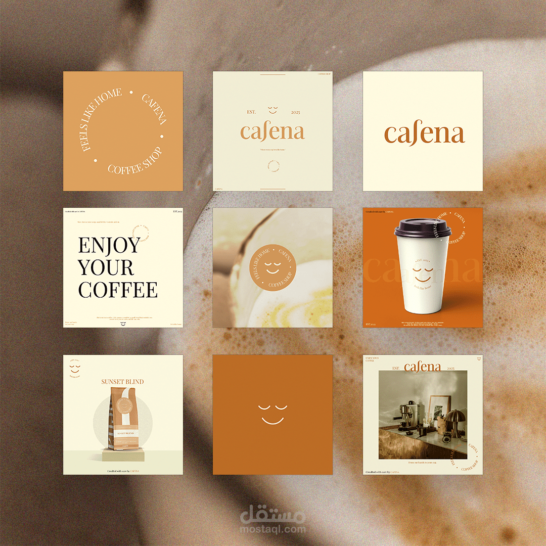 Visual Identity & Social Media Design for Cafena Coffee Shop